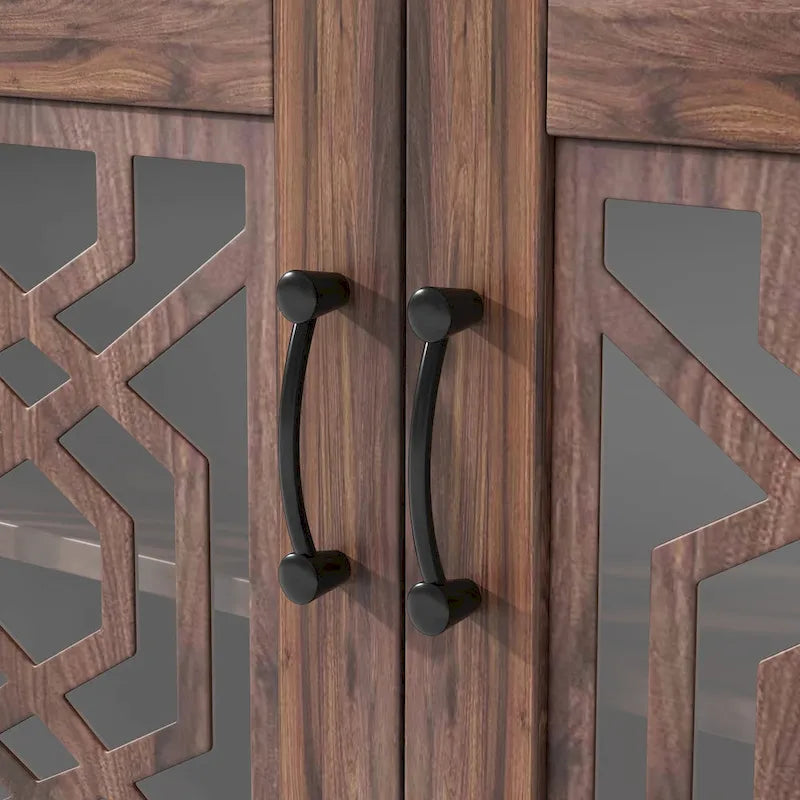 Meuble TV rustique pour téléviseurs de plus de 65 pouces | Console média en bois avec étagères de rangement | Armoire de salon