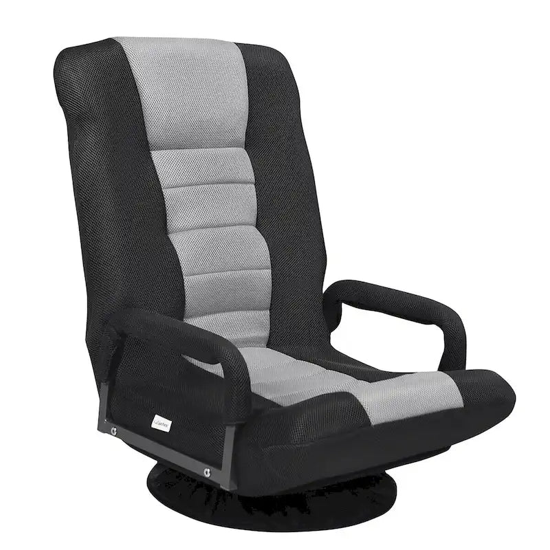 Chaise de sol pliable pivotante à 360° | Dossier réglable sur 5 positions | Pour jeux, lecture, détente | 4 coloris