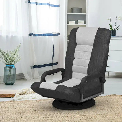 Chaise de sol pliable pivotante à 360° | Dossier réglable sur 5 positions | Pour jeux, lecture, détente | 4 coloris