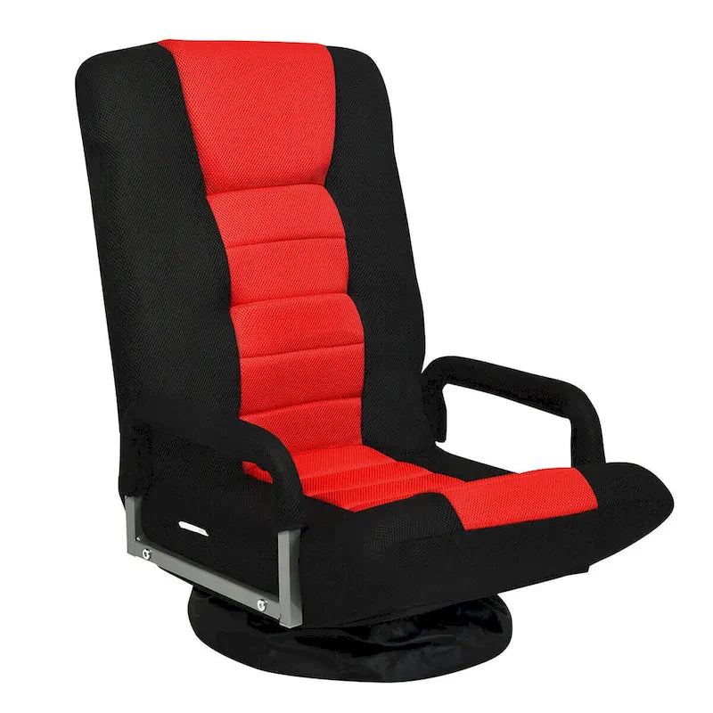 Chaise de sol pliable pivotante à 360° | Dossier réglable sur 5 positions | Pour jeux, lecture, détente | 4 coloris