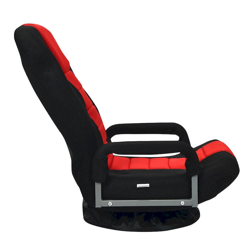 Chaise de sol pliable pivotante à 360° | Dossier réglable sur 5 positions | Pour jeux, lecture, détente | 4 coloris