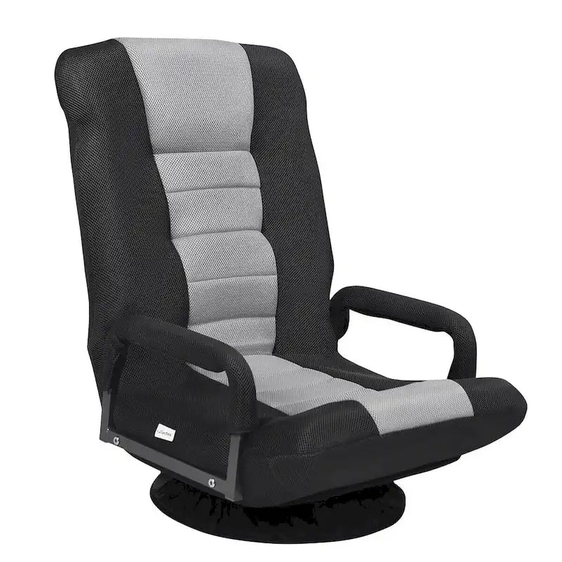 Chaise de sol pliable pivotante à 360° | Dossier réglable sur 5 positions | Pour jeux, lecture, détente | 4 coloris