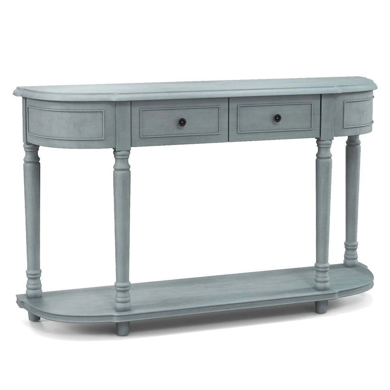 Console de canapé 52" avec 2 tiroirs et étagère ouverte — Style Vintage