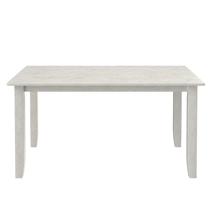 Table à manger rectangulaire moderne en bois massif | Pin avec finition brossée | 4-6 places | Gris