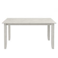 Table à manger rectangulaire moderne en bois massif | Pin avec finition brossée | 4-6 places | Gris