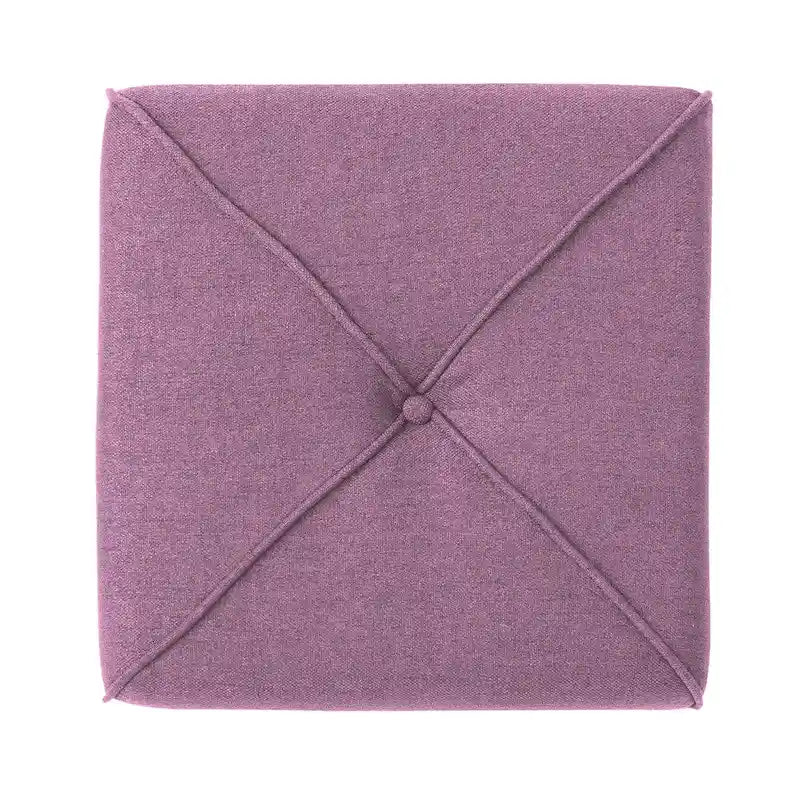 Petit Pouf Carré en Tissu Capitonnage – Repose-pieds Compact & Siège d'Appoint, 5 Couleurs