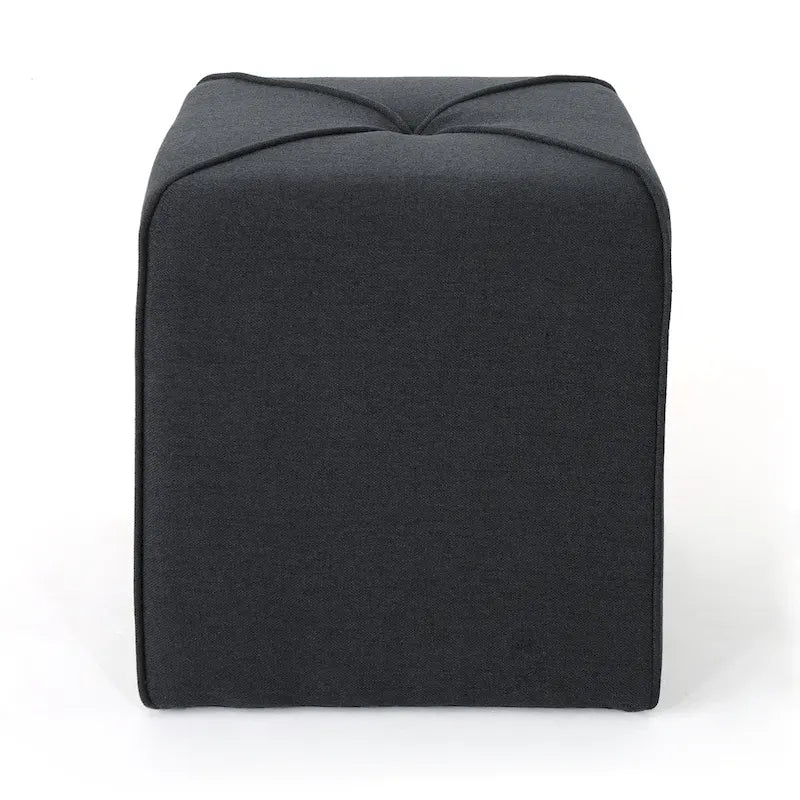 Petit Pouf Carré en Tissu Capitonnage – Repose-pieds Compact & Siège d'Appoint, 5 Couleurs