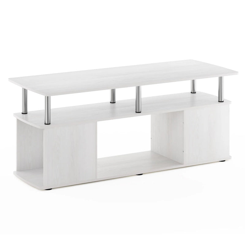 Table basse utilitaire avec étagères intégrées — Bois composite écologique