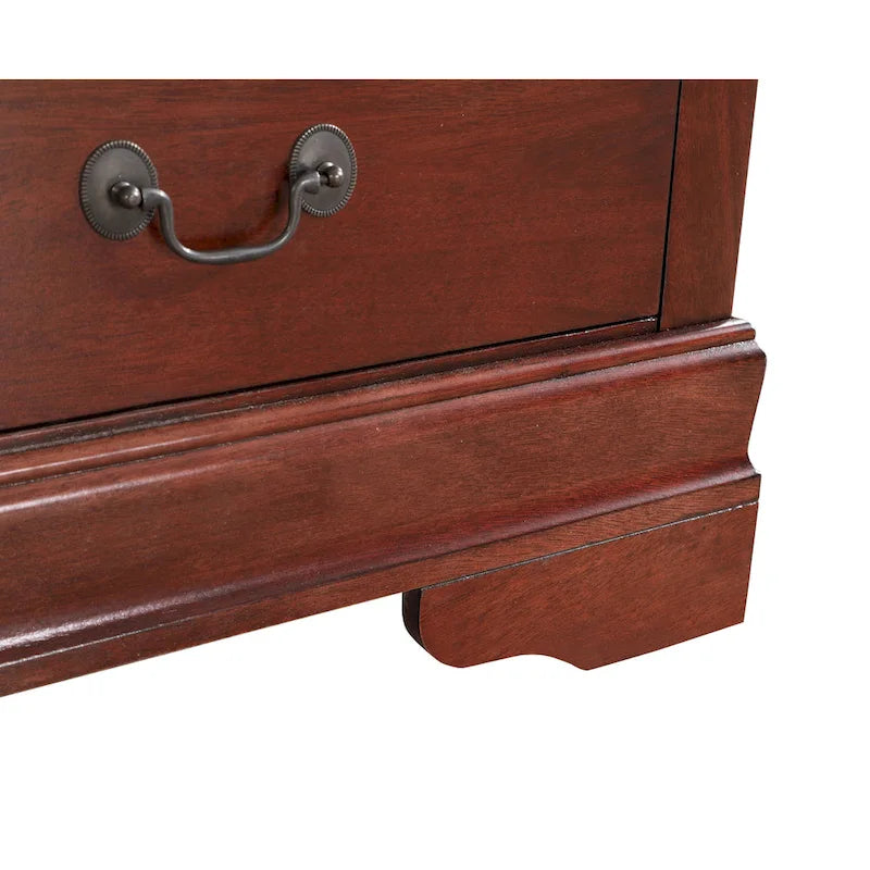 Meuble TV traditionnel en bois avec 4 tiroirs à queue d'aronde et 2 étagères — 8 couleurs