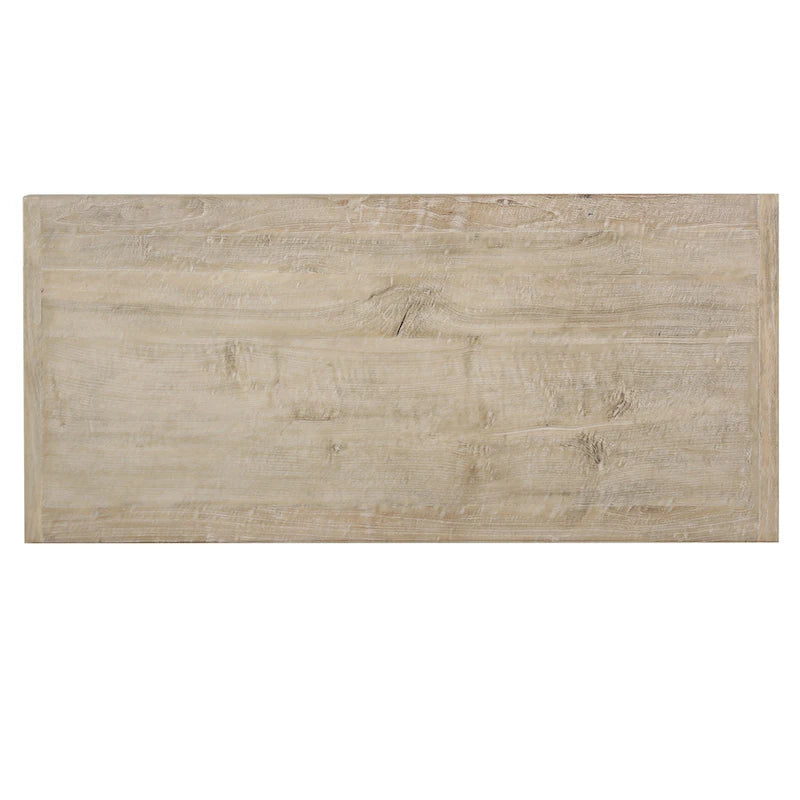 Table basse rustique fabriquée à la main en pin massif de 48 po — Fini naturel vieilli