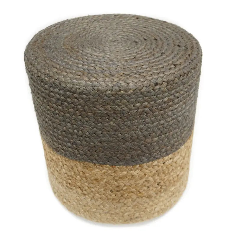 Home&Manor Handcrafted Markovich Jute Pouf