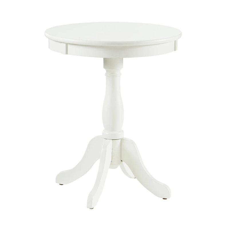 Table d'appoint ronde avec jupe en bois courbé et pieds fuselés — Style contemporain
