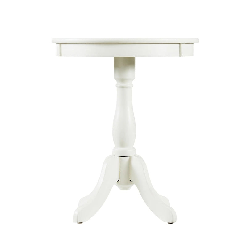 Table d'appoint ronde avec jupe en bois courbé et pieds fuselés — Style contemporain