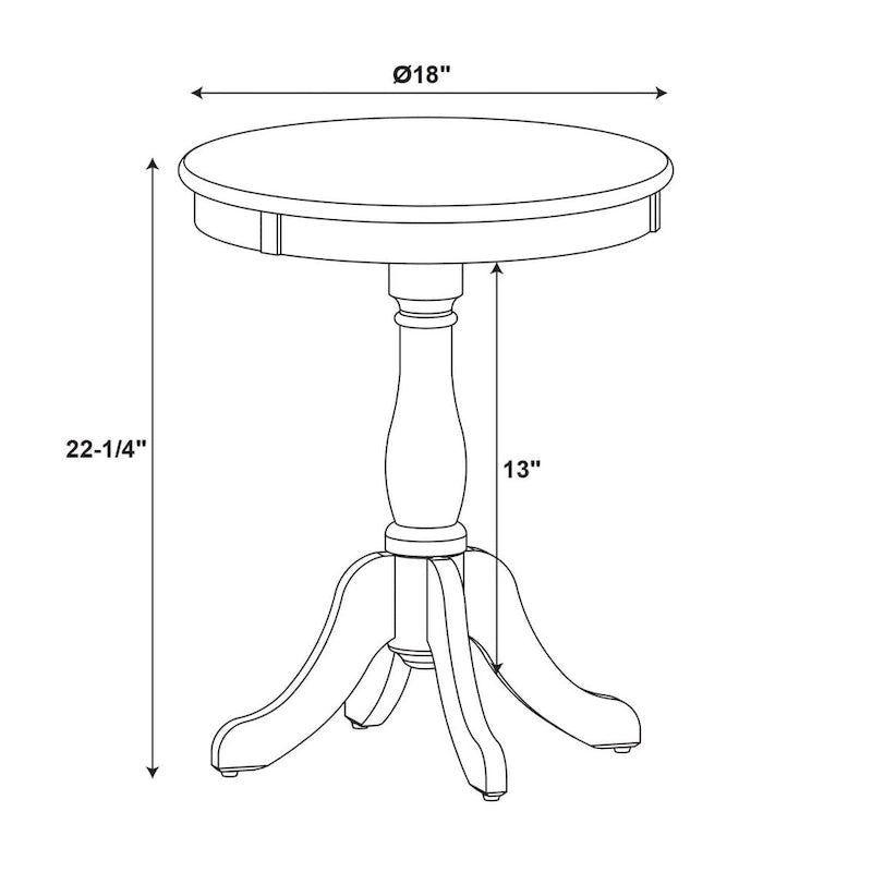 Table d'appoint ronde avec jupe en bois courbé et pieds fuselés — Style contemporain