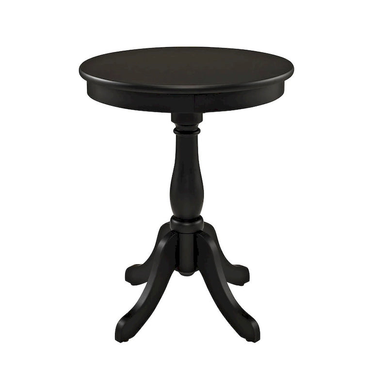 Table d'appoint ronde avec jupe en bois courbé et pieds fuselés — Style contemporain