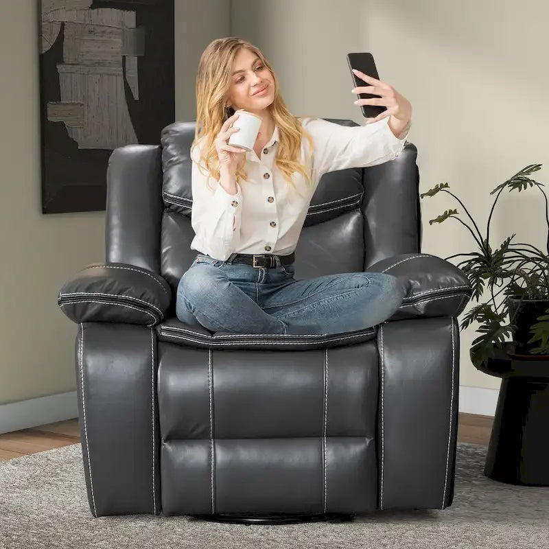 Fauteuil inclinable à bascule multifonction | Pivotant à 360° | Inclinaison réglable | Mousse haute densité