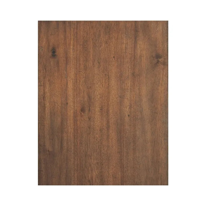 Bureau de télétravail industriel moderne | Placage acacia | Cadre en métal noir | Marron