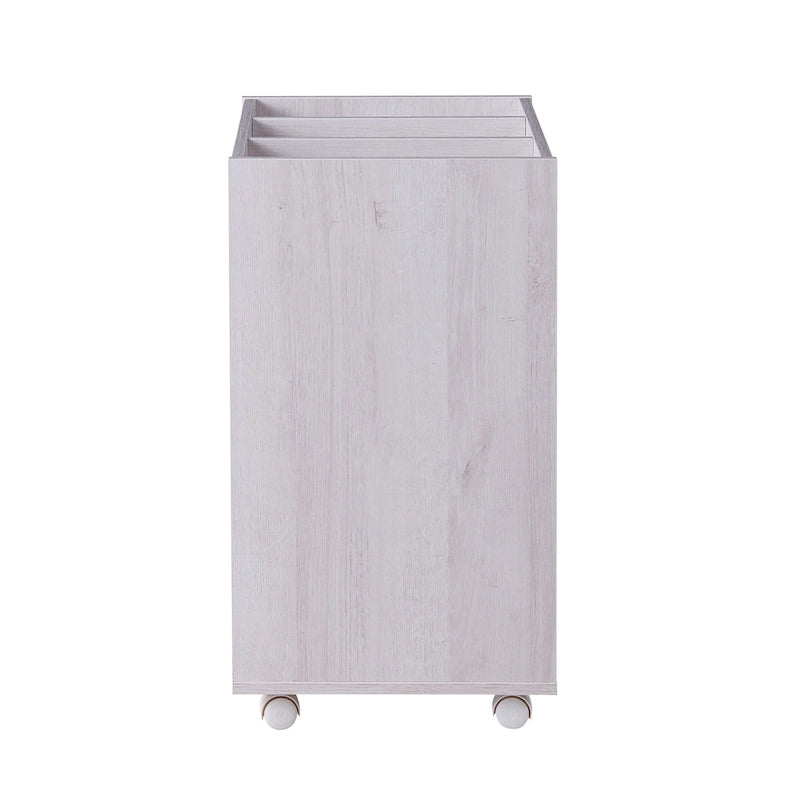 Caisson de classement mobile à 3 tiroirs verrouillables avec rangement ouvert — Style contemporain