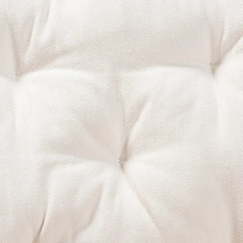 Chaise de salle à manger moderne bohème en rotin naturel avec coussin en tissu — Blanc et marron naturel
