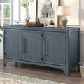 Buffet 3 portes en pin | Étagères réglables | Grand espace de rangement | Bleu marine ou gris