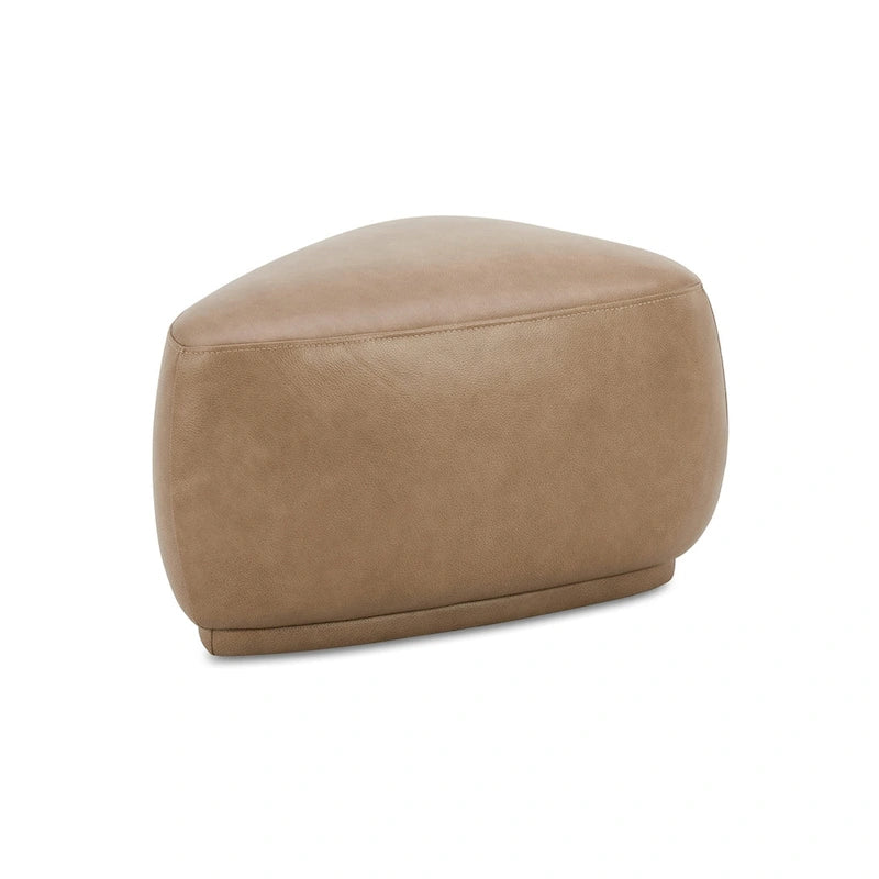 Ottoman de cocktail triangulaire arrondi de 26 po — Repose-pieds et banc d'appoint modernes