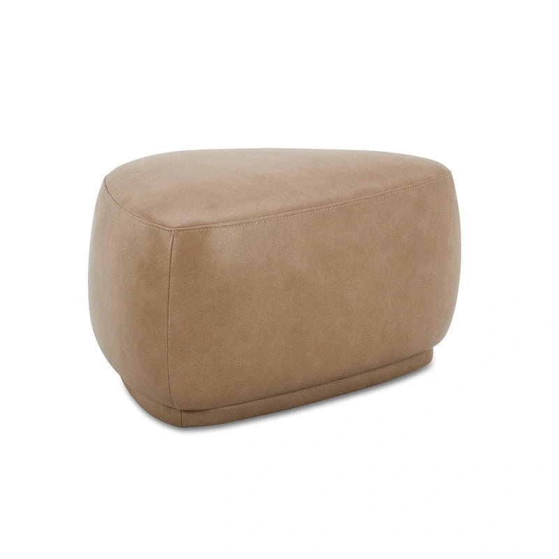 Ottoman de cocktail triangulaire arrondi de 26 po — Repose-pieds et banc d'appoint modernes