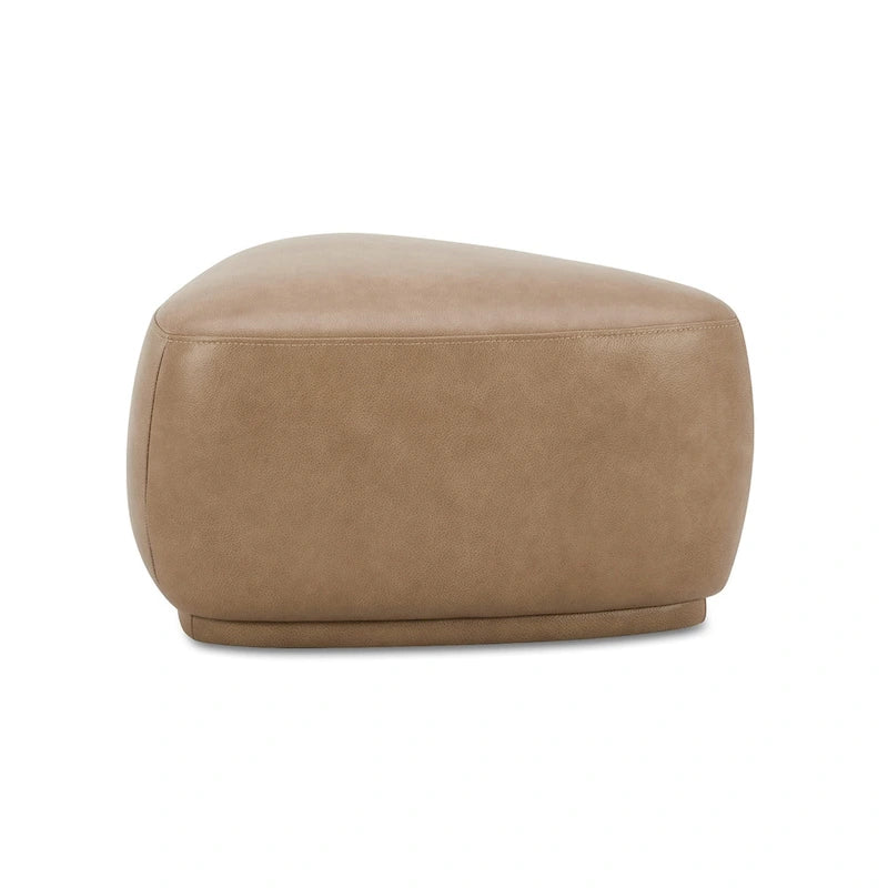 Ottoman de cocktail triangulaire arrondi de 26 po — Repose-pieds et banc d'appoint modernes