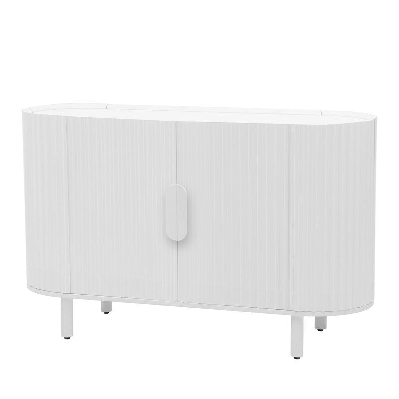 Buffet Ondulé Léger de Luxe | Étagères Réglables | Grand Rangement | 4 Options de Couleur