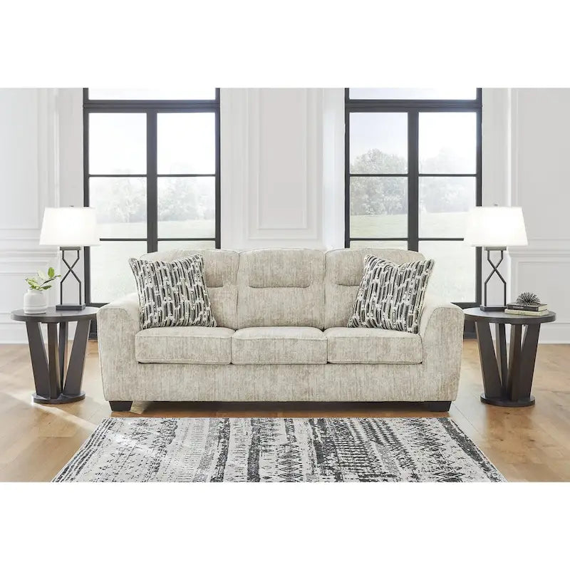 Signature Design by Ashley Lonoke Parchment Sofa - 90W x 38D x 40H