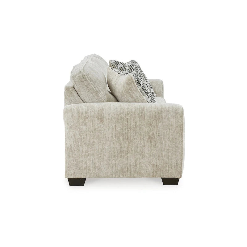 Canapé contemporain de 228 cm avec coussins en mousse haute résilience et oreillers décoratifs — Parchemin