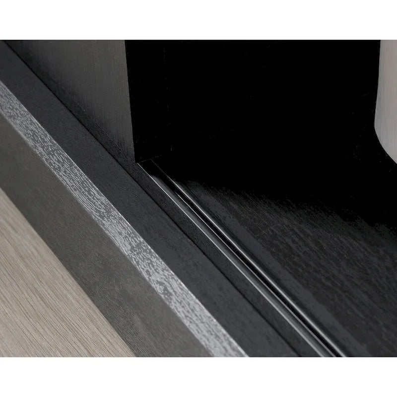 Meuble TV et Credenza de divertissement de style rustique avec portes coulissantes façon grange – Convient aux téléviseurs jusqu'à 70 po