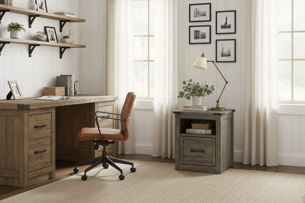 Modern Farmhouse File Cabinet Scene