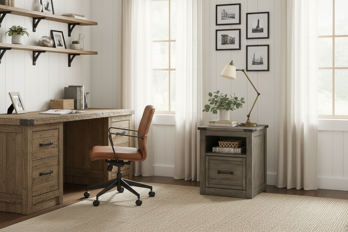 Modern Farmhouse File Cabinet Scene